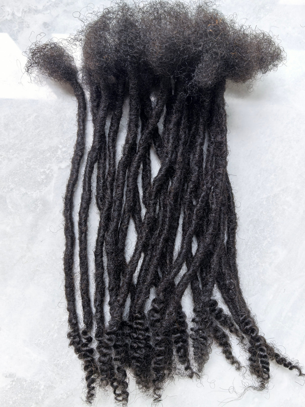 Small 0.6 cm Afro Kinky Human Hair Interlock Loc Extensions