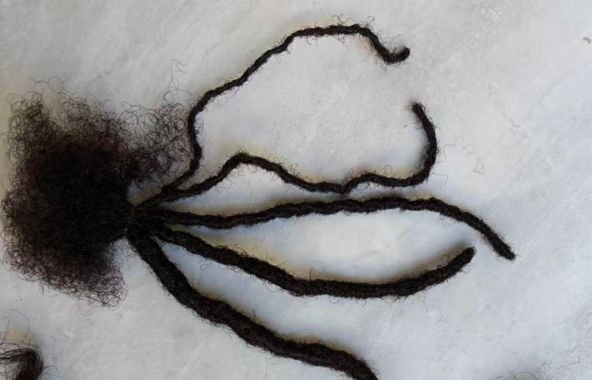 Human Hair Handmade Small 0.6cm Interlocks/Sisterlocks Curly End 20 Stands Per Bundle(副本)