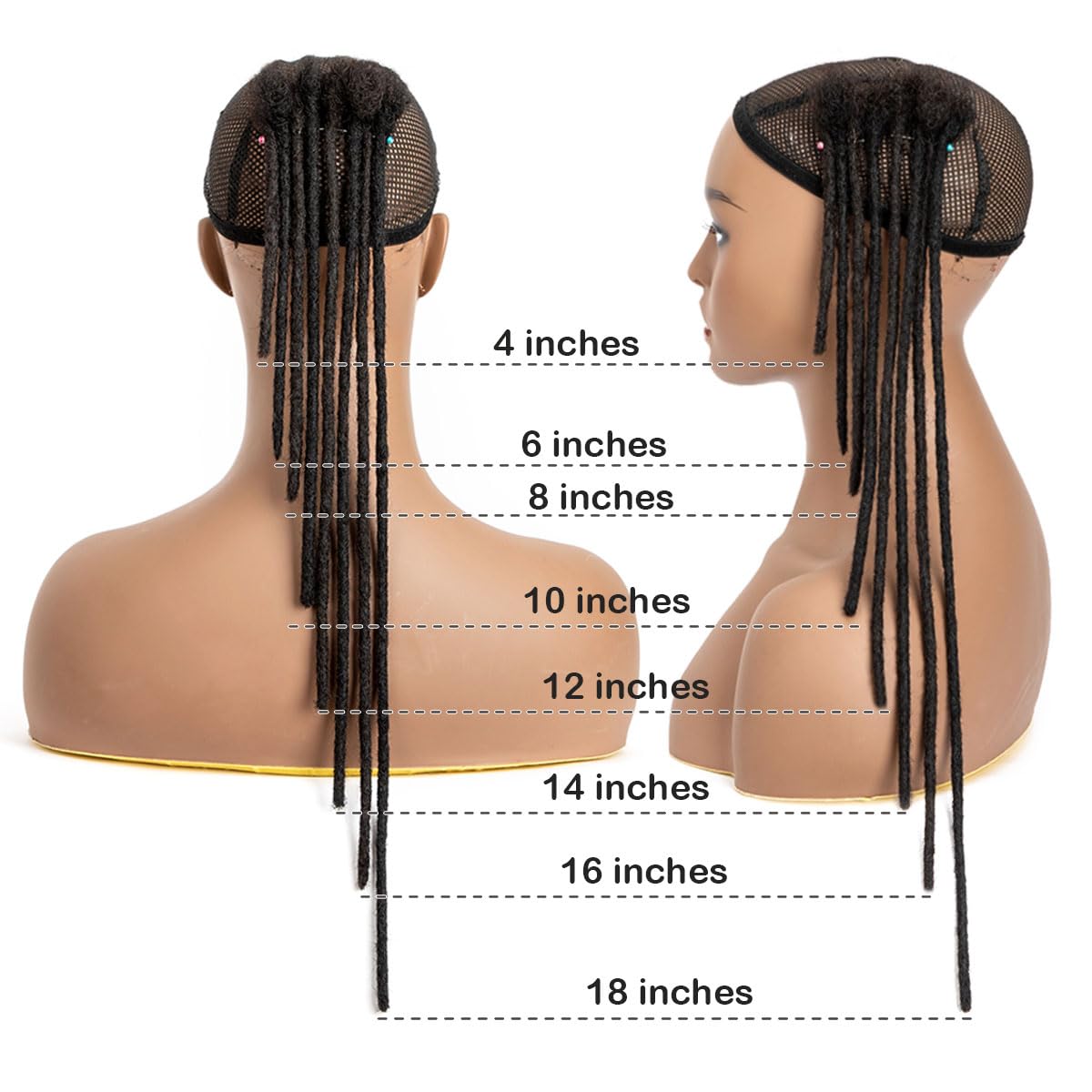 Human Hair Handmade Dreadlocks Small 0.6cm Size 20 Strands Per Bundle