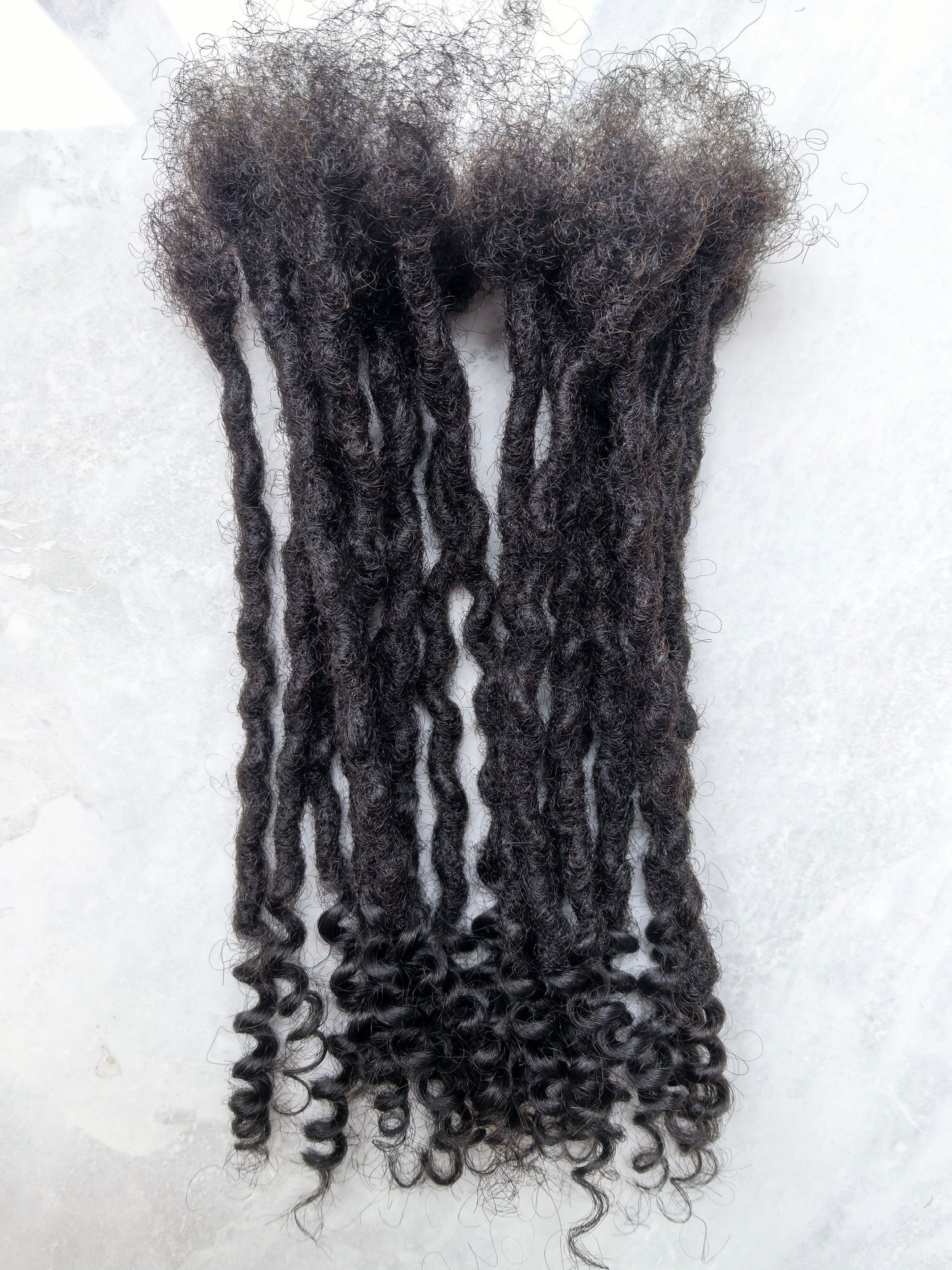 Human Hair Handmade Small 0.6cm Goddess Locs 20 Stands Per Bundle
