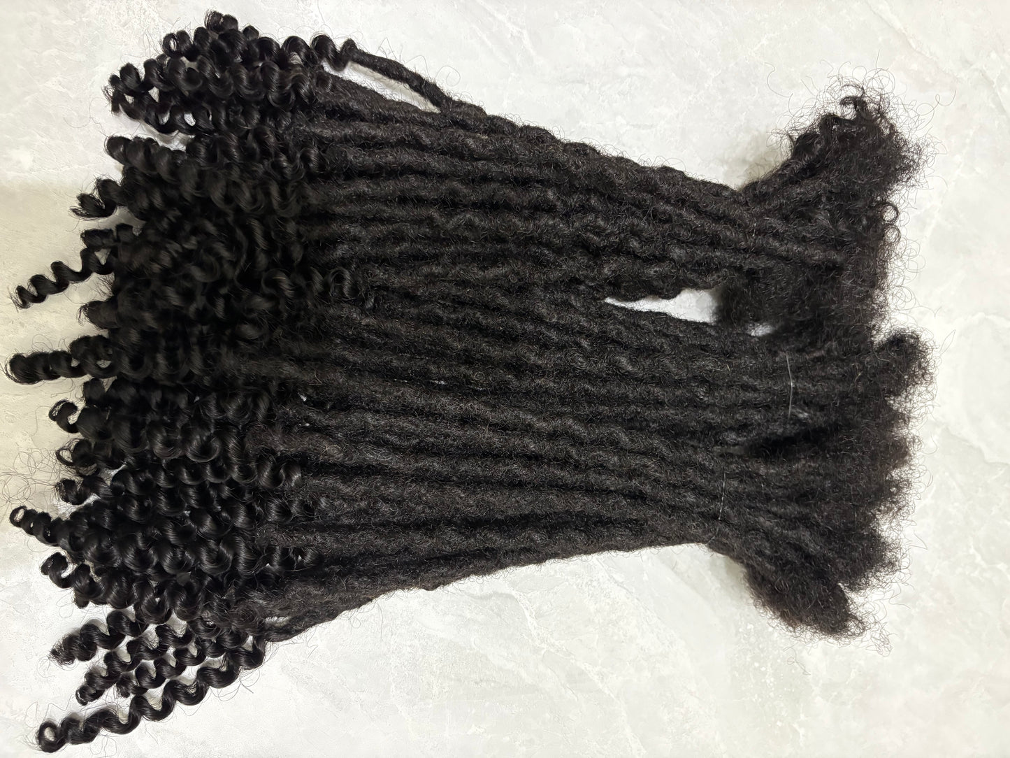 Human Hair Handmade Small 0.6cm Goddess Locs 20 Stands Per Bundle