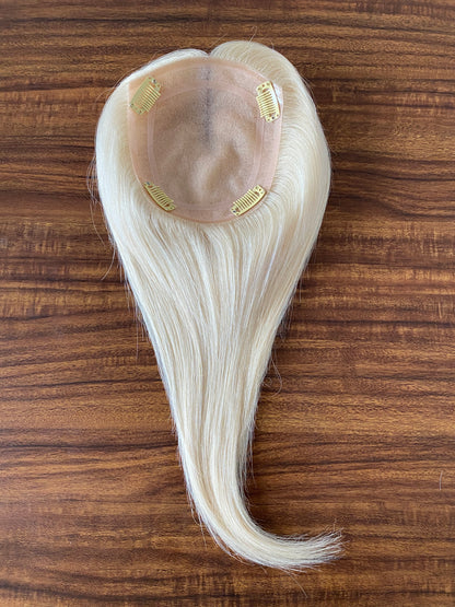 5"x6" Mono Base Vrigin Human HairTopper 100% Full Hand tied
