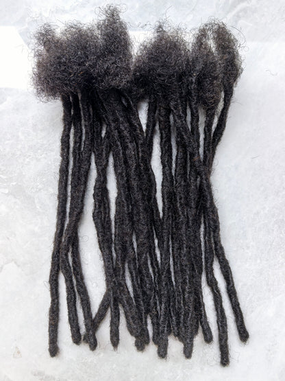 Human Hair Handmade Small 0.6cm Interlocks/Sisterlocks 20 Stands Per Bundle