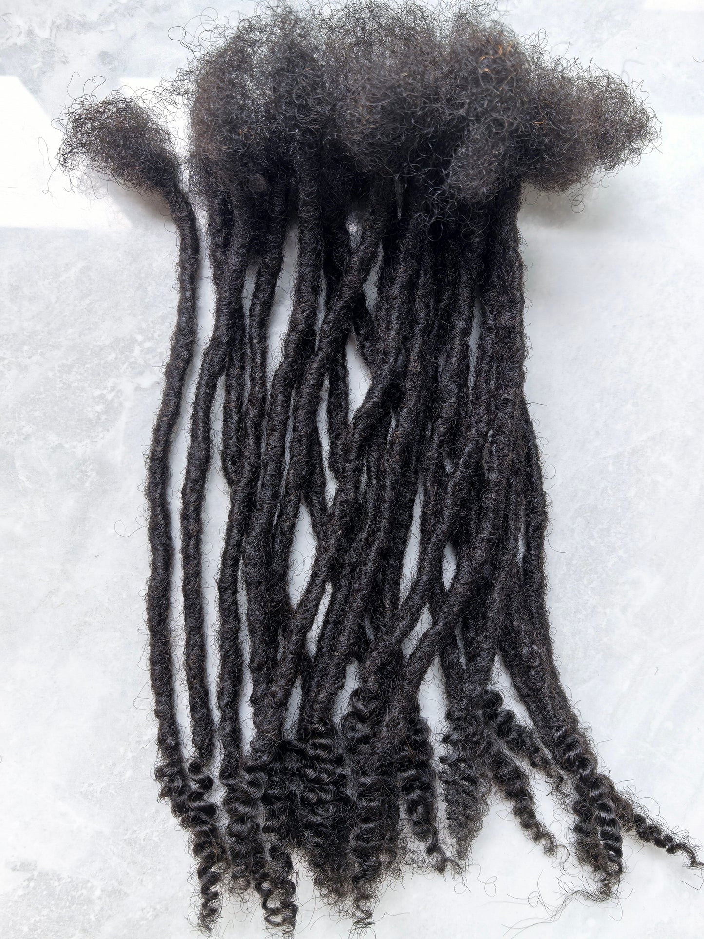Human Hair Handmade Small 0.6cm Interlocks/Sisterlocks Curly End 20 Stands Per Bundle（副本）