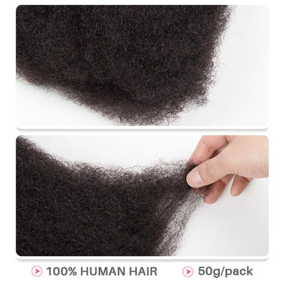 Afro Kinky Bulk Hair 50 grams Per Pack For Twists And Dreadlocks Natural Hair
