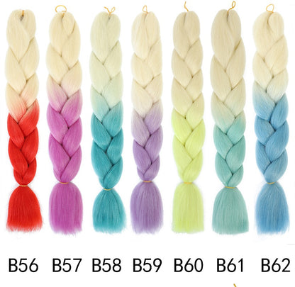 24 Inch 100g Ombre Yaki Style Box Braids Synthetic Jumbo Braiding Hair