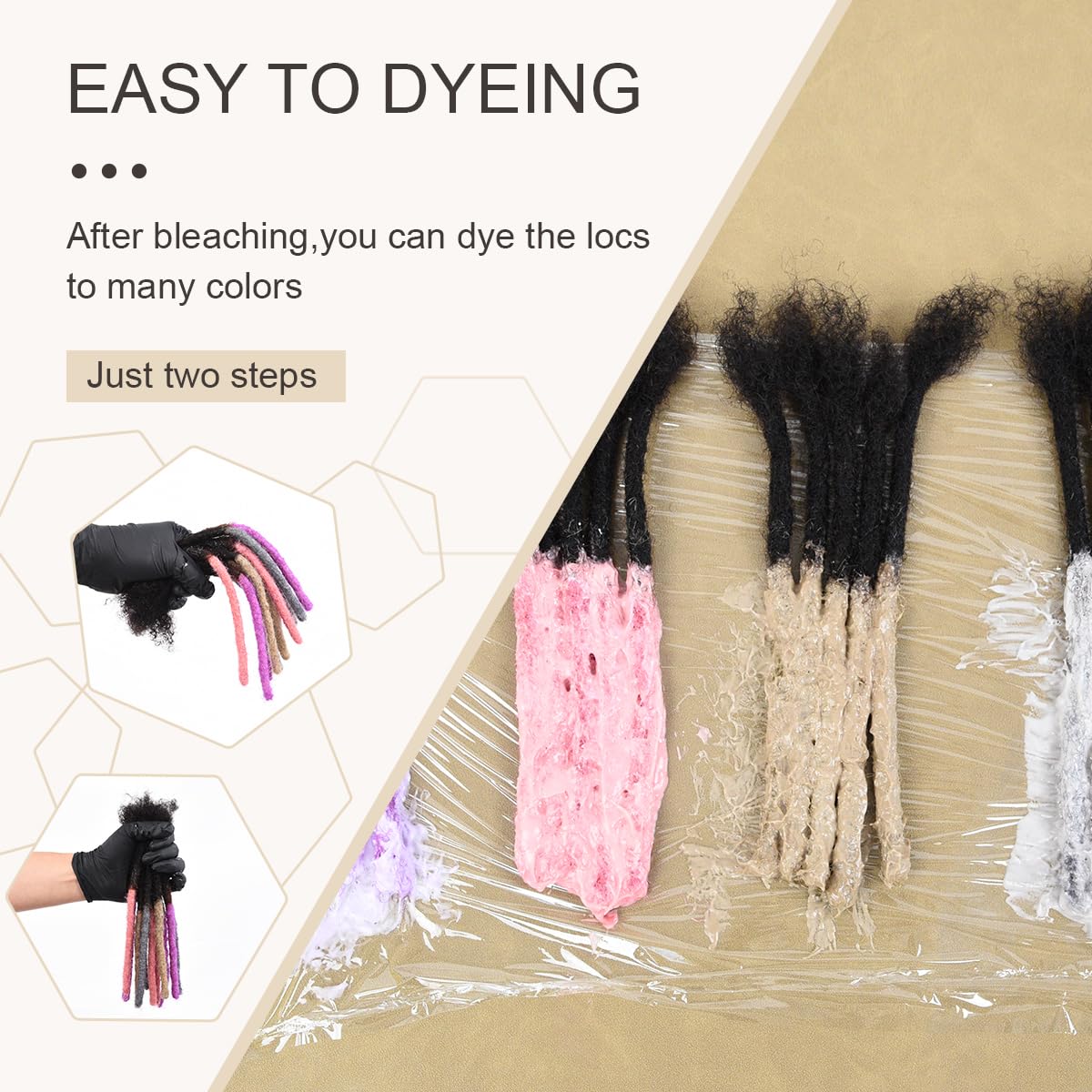 Human Hair Handmade Dreadlocks Small 0.6cm Size 20 Strands Per Bundle