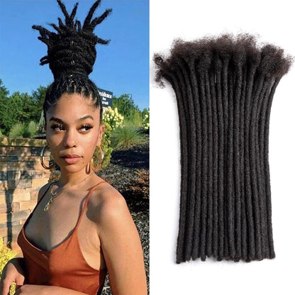 Human Hair Handmade Dreadlocks Small 0.6cm Size 20 Strands Per Bundle