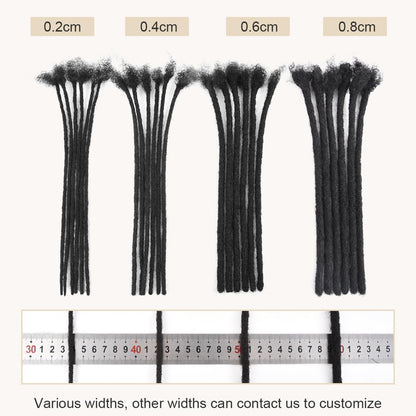 Human Hair Handmade Dreadlocks Small 0.6cm Size 20 Strands Per Bundle