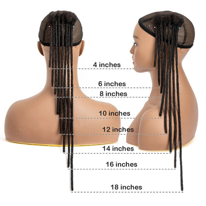Human Hair Handmade Dreadlocks Small 0.6cm Size 20 Strands Per Bundle
