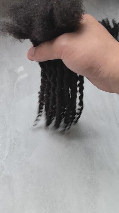 Human Hair Handmade Small 0.6cm Goddess Locs 20 Stands Per Bundle