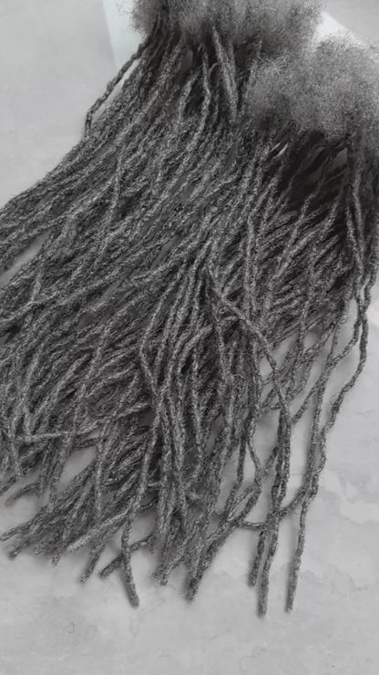 Human Hair Handmade Small 0.6cm Interlocks/Sisterlocks 20 Stands Per Bundle
