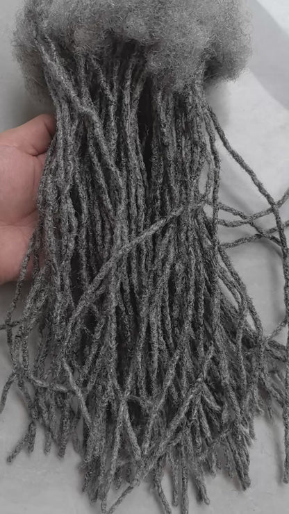 Human Hair Handmade Small 0.6cm Interlocks/Sisterlocks 20 Stands Per Bundle