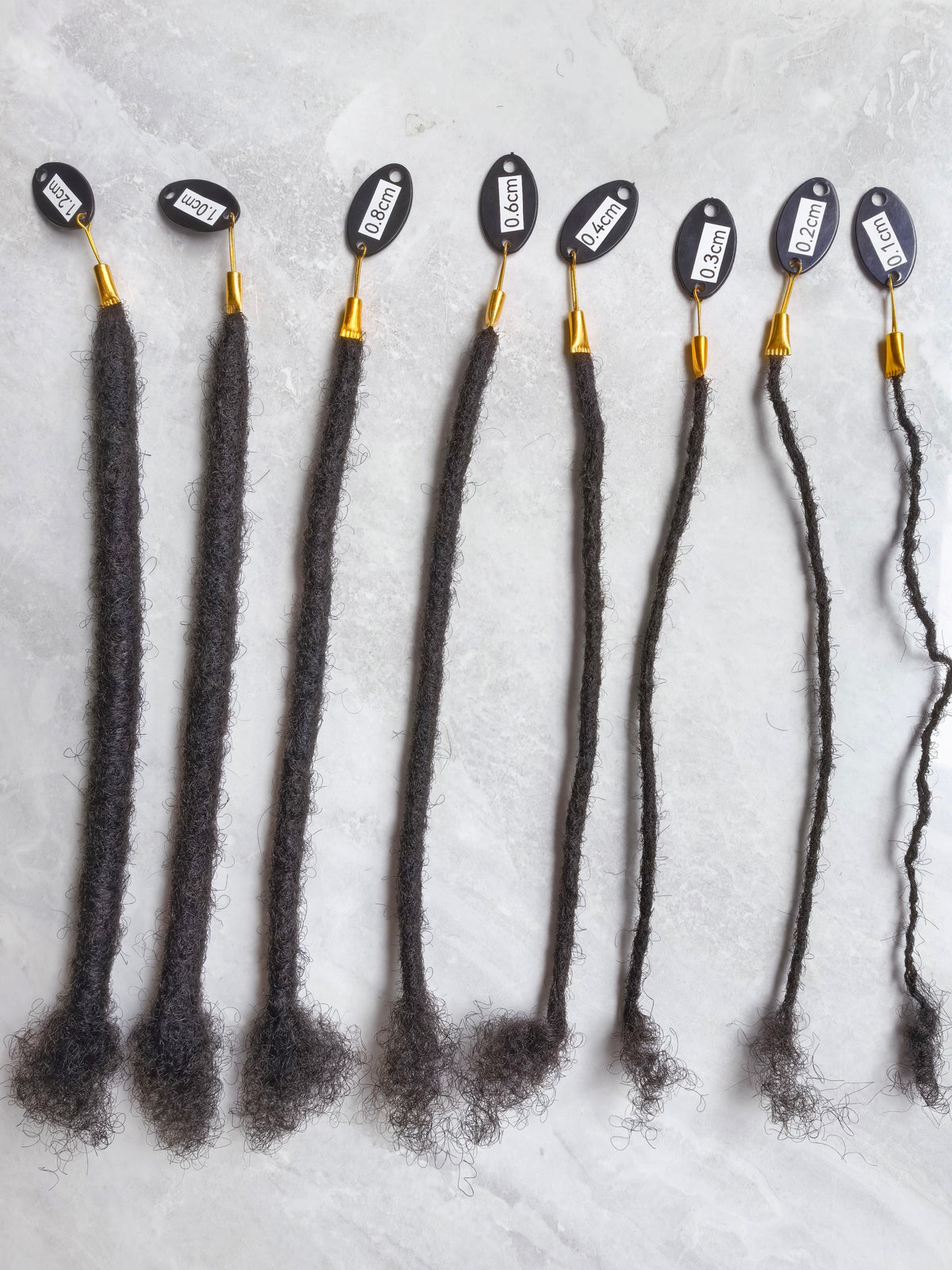 ALST LOCS™ [Regular Locs] XSmall Size (0.4cm) Handmade Human Hair Dreadlocks | Soft & Color-Friendly Loc Extensions