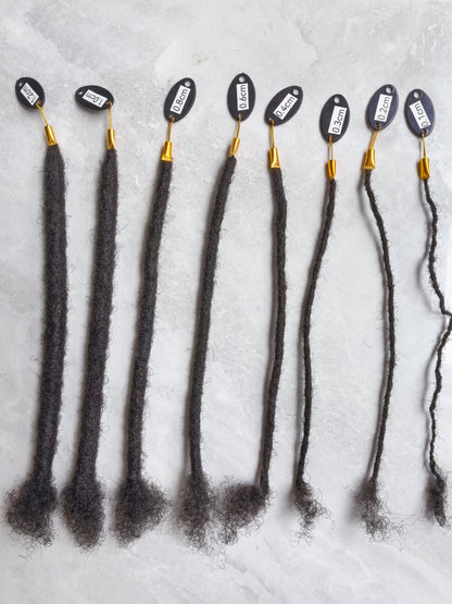 ALST LOCS™ [Regular Locs] XSmall Size (0.4cm) Handmade Human Hair Dreadlocks | Soft & Color-Friendly Loc Extensions